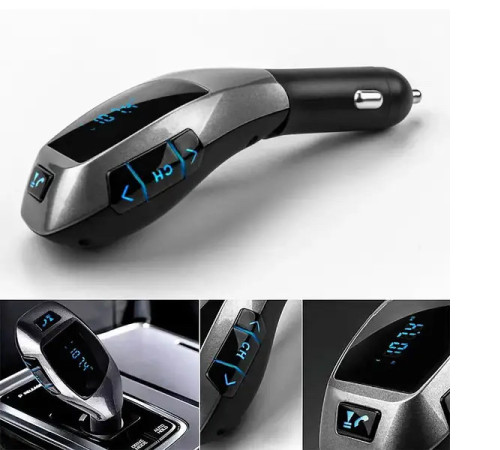 Автомобільний FM модулятор X5 трансмітер MP3 з bluetooth Гучний зв'язок ФМ адаптер у прикурювач (FMX5)