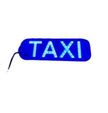 Табличка TAXI на лобове скло світлодіодна на присосках LED шашка для таксі 12в Синя (17366)